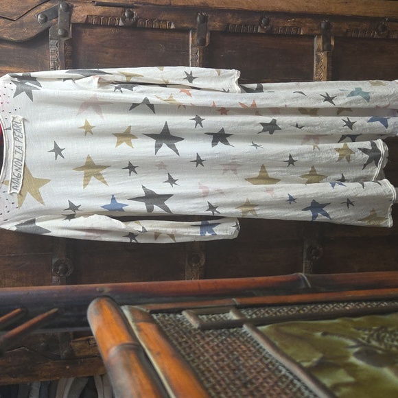 Magnolia Pearl Starry Night Dress - Cream, Grey, And Tan - Picture 4 of 5